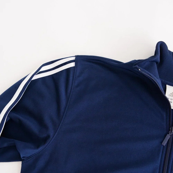 Adidas Blue And White Zip Up Soccer  Jogging Sweater Medium - Picture 10 of 10